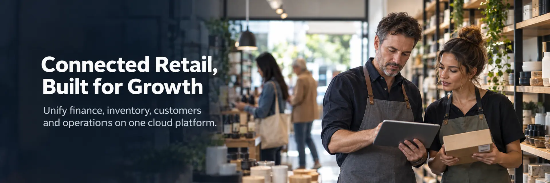 Connected Retail, Built for Growth — finance, inventory, customers and operations on one cloud platform.